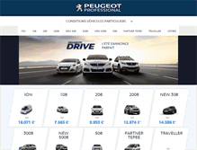 Tablet Screenshot of professional.peugeot.lu