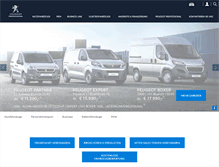 Tablet Screenshot of professional.peugeot.at