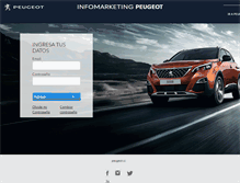 Tablet Screenshot of infomarketing.peugeot.cl