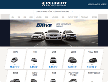 Tablet Screenshot of professional.peugeot.be