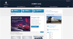 Desktop Screenshot of ic-west.peugeot.cz